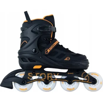 Kolečkové brusle Kolečkové Brusle nastavitelné Story Fusion Adjustable Inline Skates Oranžové LED L