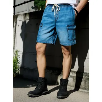 Pánské kraťasy Sinsay - Džínové kraťasy - modrá - 9874S-50J - 9874S-50J-32