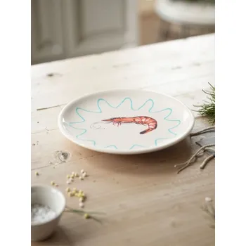 Talíř Sinsay - Keramický talíř s mořským motivem - krémová - 088GB-01X - 088GB-01X-ONE