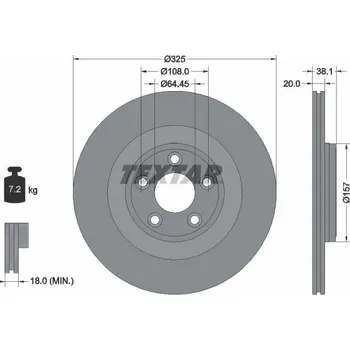 Brzdový kotouč Brzdový kotouč TEXTAR 92319905