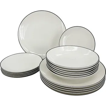 Stolování by inspire Linea Black 18 ks černá linka