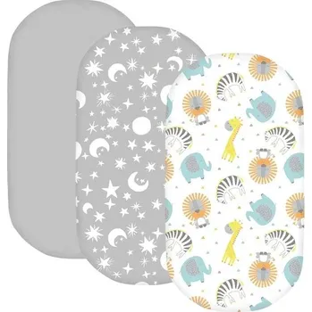 Chránič matrace Prostěradlo do dětské postýlky (3dílná sada), chránič matrace do ohrádky, košík/postýlka Moses,