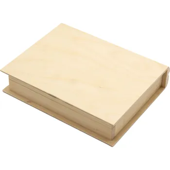 Úložný box Dřevia Dřevěná krabička na fotky ve tvaru knihy - 22x17x5 cm
