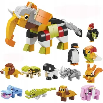 ostatní stavebnice STAVEBNICE ZVÍŘATA 12V1 SLON PAPOUŠEK ADVENTNÍ KALENDÁŘ DÁREK