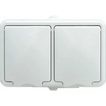 Elektrická zásuvka Kos Hydro Line Double Hermetic Nest Z/U 16A IP44 s FLAP FULL (120436)