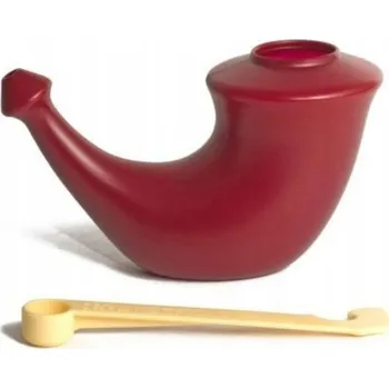 Kojenecká hygiena Rhino Horn, konvička na výplach nosu, červená barva, 1 kus