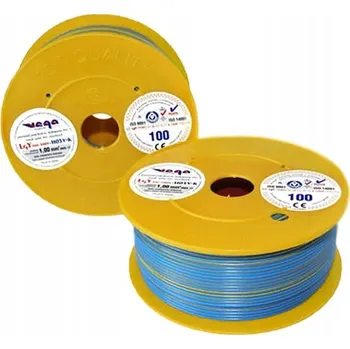 elektrický kabel Kabel LGY/H05V-K 1,00 mm2 100 m Modro-Žlutý