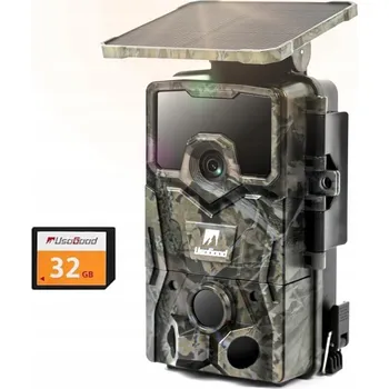 Bezpečnostní kamera SOLÁRNÍ FOTOPAST KAMERA LESNÍ LOVECKÁ IR 850NM 4K 48MPX 32GB SD BATERIE