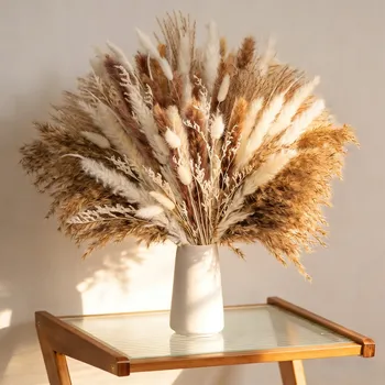 umělá květina Tráva PAMPASOVÁ sušená OZDOBNÁ Kytice do vázy 40 cm 60 VĚTVIČEK jako DÁREK