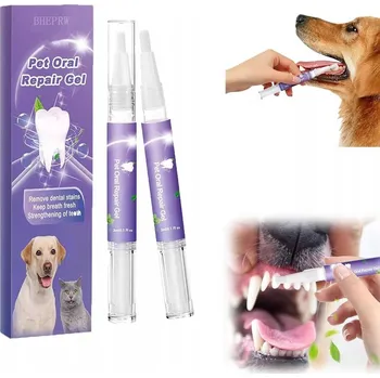 Péče o psí chrup 2 KS Gelu pro péči o ústní dutinu zvířat - Regenerace a obnova