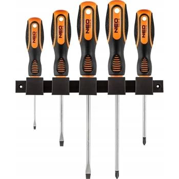 Šroubovák NEO Sada šroubováků 5 ks ploché SL křížové PH ocel CrV magnetické 04-192