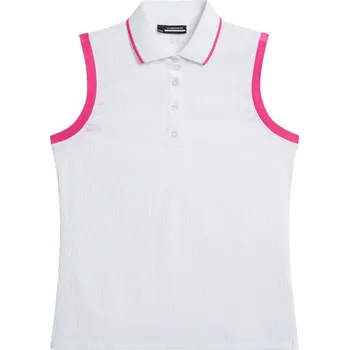 Dámské tričko J.Lindeberg Lila Sleeveless Top, White, dámské golfové tričko XL
