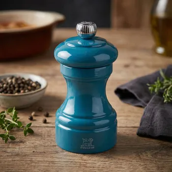 Kuchyňský mlýnek PEUGEOT Bistrorama Pacific Blue 10 cm modrá - dřevěný ruční mlýnek na pepř