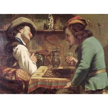Plakát Plakát, Obraz - The Game of Draughts, 1844, Gustave Courbet