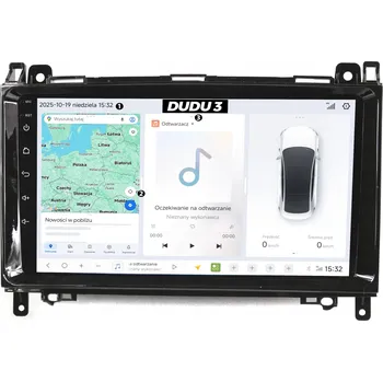 Autorádio DUDUAUTO AUTORÁDIO S NAVIGACÍ MERCEDES W245, T245 TŘÍDA A ANDROID DUDU3 QLED