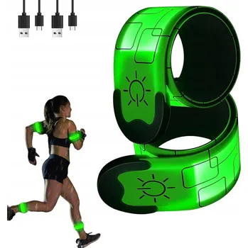 SVÍTÍCÍ PÁSEK NA RUKU NOHU KOLO PRO BĚH BĚŽCE BLIKAJÍCÍ LED 3 REŽIMY