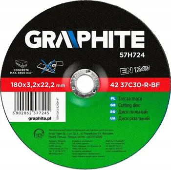 Řezný kotouč Graphite řezací kotouč na kámen 180x3,2x22 mm