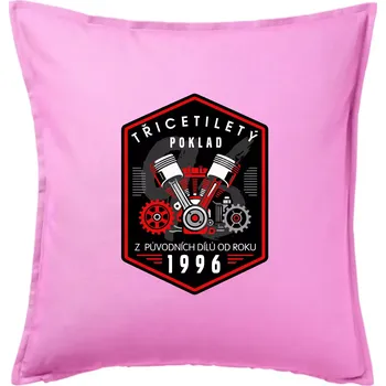 Polštář Třicetiletý poklad z původních dílů 1996 - Polštář 50x50 - 50x50 - Pouze potah ( Růžová )