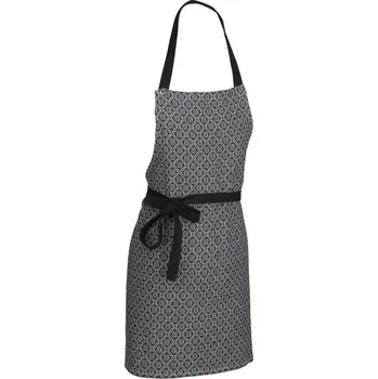 Kuchyňská zástěra Zástěra Gianna 100% bavlna bílo-černá vzor