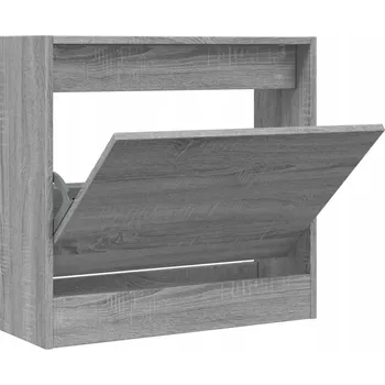 Botník Botník s výklopnou zásuvkou, dřevotříska, šedý dub Sonoma, 60x21x