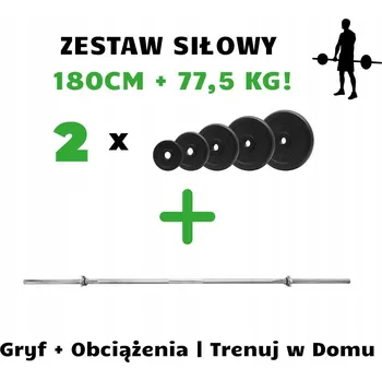 Mega Sada pro silový trénink Beltor: Osa 180cm + Závaží 77,5kg! Pro tvrďáky