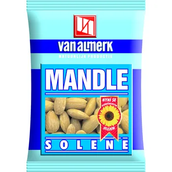 Chips CZ distribuce Van Almerk Mandle blanšírované pražené solené 60 g