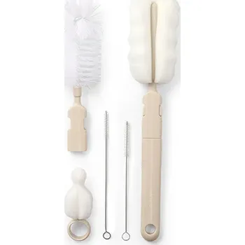 BabyOno 735/04 SADA KARTÁČŮ NA LÁHVE A DUDLÍKY BÉŽOVÁ