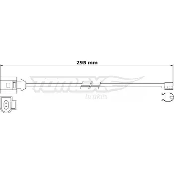 Brzdová destička Výstražný kontakt, opotřebení obložení TOMEX Brakes TX 31-24
