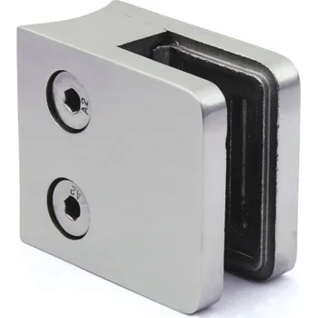 Zábradlí ÚCHYTKY PRO SKLO ZÁBRADLÍ INOX 304 45X45 SATÉN BROUŠENÉ PRO TRUBKY FI 42,4