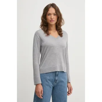 Dámské oblečení Vlněný svetr United Colors of Benetton 11AHD402M šedá 90X, vel. S