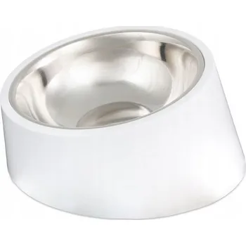 Miska pro psa Stojan na misku, kovový Trixie, bílý, 0,24 l