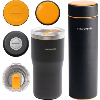 Termoska FISKARS ON-THE-GO Termohrnek 0,5 l + termoska 0,5 l na kávu, čaj, vodu