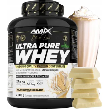 Protein Protein syrovátkový koncentrát - WPC Amix powder 2000 g příchuť bílá čokoláda