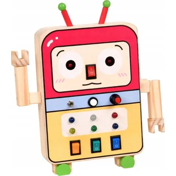 Dřevěná hračka Montessori robotická manipulační Hračka