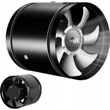 Domácí ventilátor PRŮMYSLOVÝ ODSÁVACÍ VENTILÁTOR 150MM DO KUCHYNĚ, NA WC, KOVOVÝ