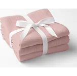 Mušelínová utěrka Nature MSN-078 Pudrově růžová - sada 3 ks