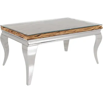 Konferenční stolek INVICTA INTERIOR Konferenční stolek MODERN BAROCK BARRACUDA 100cm chrom