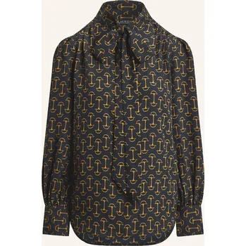 Dámská halenka Lauren Ralph Lauren Halénka, tmavě modrá / koňaková