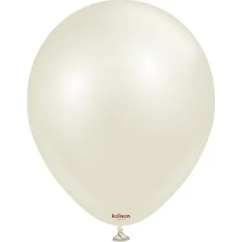 Balónek Latexové Balónky Aura Bílé Barvy Slonové Kosti 5" - 13 cm / 50 ks - Kalisan