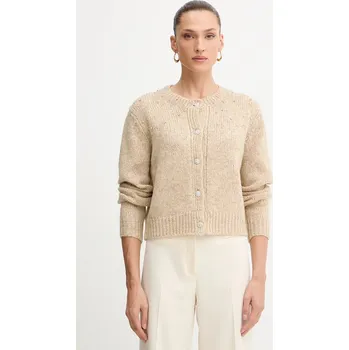 Dámský svetr Kardigan Fracomina FJ25WT8001K47401 béžová 08X, vel. L