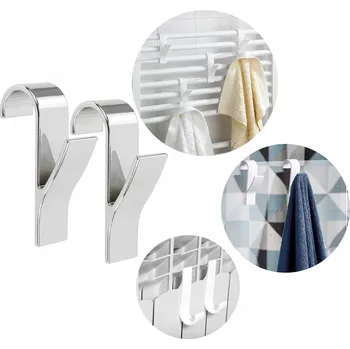 Věšák HÁČEK NA RADIÁTOR ZÁVĚS SADA 2KS NA RUČNÍK ŽUPAN CHROM