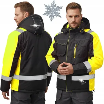 pracovní bunda Bunda FORINT pracovní zimní pánská zateplená bunda BOZP žlutá velikost XL