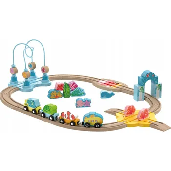 Vláček a vláčkodráha Playtive Dřevěná vláčkodráha Montessori