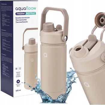 Termoska AquaFloow Termoska ThermBottle béžová, 500 ml, z nerezové oceli
