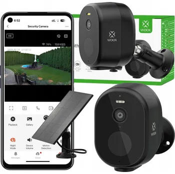 Bezpečnostní kamera Venkovní WiFi IP kamera s PIR čidlem pohybu, bezdrátová, solární, Tuya WOOX