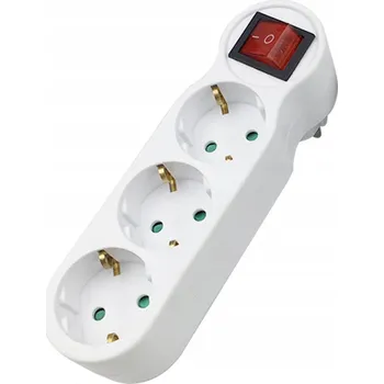 Elektrická zásuvka Rozbočovač zásuvky 16A, 3 zásuvky, adaptér do prodlužovacího kabelu