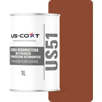 barva na zeď Barva na betonu US-Coat 1 l RAL8004 LESK PRO MALOVÁNÍ BETONOVÝCH POVRCHŮ, polomatná