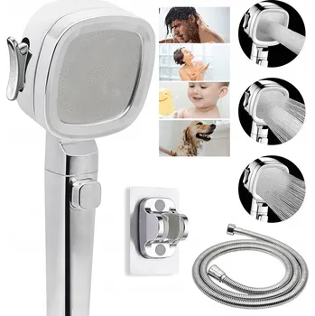 SPRCHOVÁ SOUPRAVA: SPRCHOVÁ HLAVICE S HADICE A PROUDY VODY PRO SPRCHOVÝ KOUT