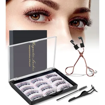 Umělé řasy UMĚLÉ MAGNETICKÉ ŘASY PŘIROZENÝ VZHLED S APLIKÁTOREM BEZ LEPIDLA 12 Ks