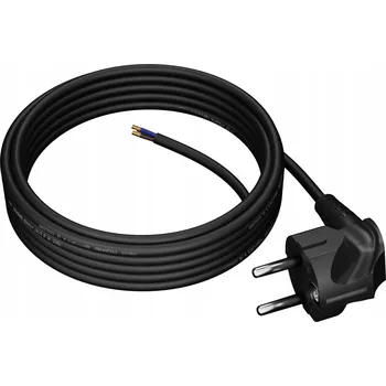 elektrický kabel Kabel s vidlicí 3x1,0mm ČERNÝ 5m